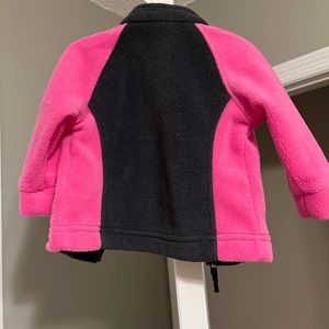 Pink and black Columbia fleece jacket